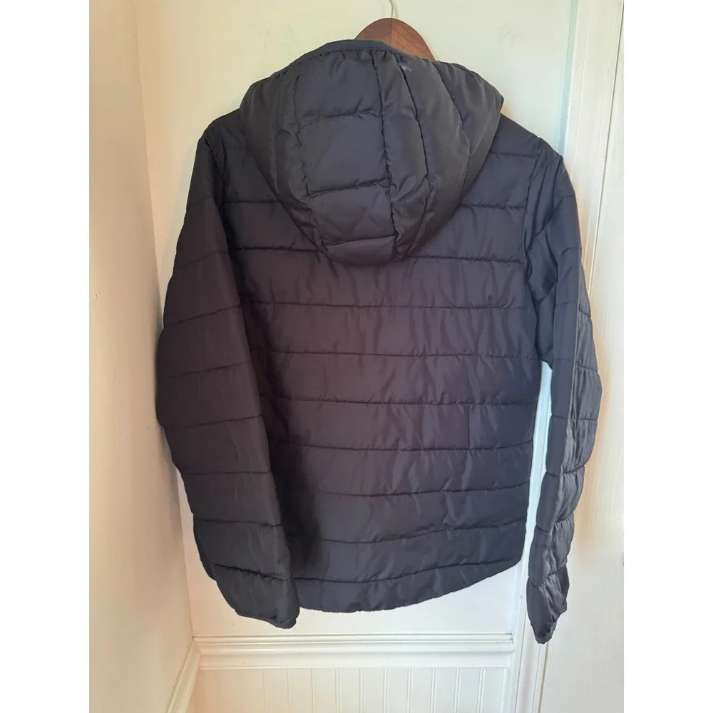 Old Navy Active Kids Black Puffer Jacket Water-Resistant Hooded XXL 18 Plus